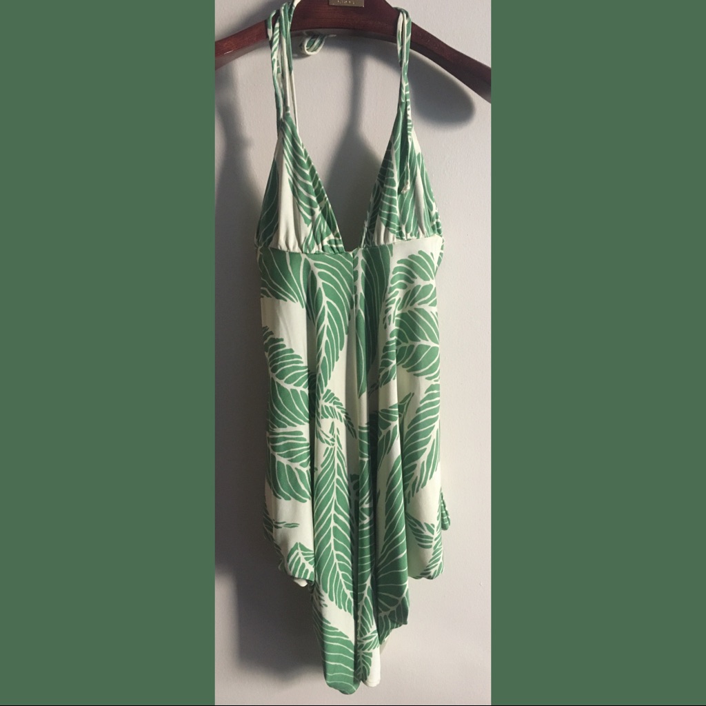 Mara Hoffman Leaf Short Halter Summer Dress